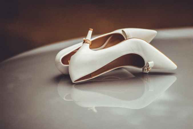 white leather peep toe ankle strap heels